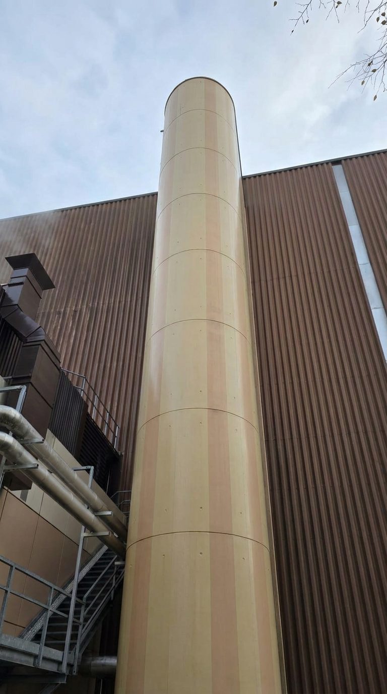 Industriekamin nach der Reinigung